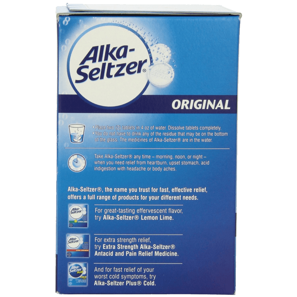 Alka seltzer Tablets 72 Count